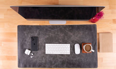 Natural Leather Desk Mat (91 cm x 48 cm) 35.8 x 18.9 Inches
