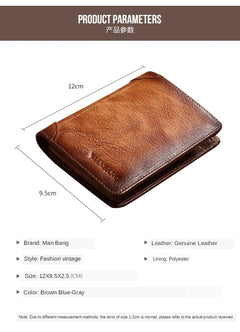 Manbang Men's Wallets RFID Leather Trifold Wallets For Men with ID Window and Credit Card Holder high quality