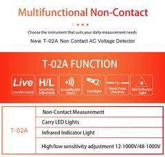 Non-Contact Voltage Tester Pen – PEAKMETER/BSIDE AC 12-1000V