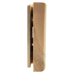 Wooden box with a textured surface on a white background