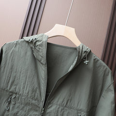 Lightweight Hooded Sun Jacket — Breathable Nylon | XS–3XL