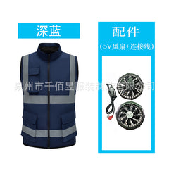 Fan Cooling Vest for Inspectors & Outdoor Workers – Air-Conditioned Work Vest, S–4XL