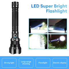 High Power LED Flashlight Super Bright Lantern Zoom Tactical Torch USB Rechargeable Powerful Hand Lamp Perfect for  Home Inspections