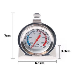 Stainless Steel BBQ & Oven Thermometer (50–300°C / 100–600°F)