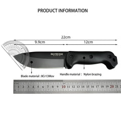 NEW KA-BAR Fixed Blade Knife BK2 Outdoor Camping Knife 8Cr13Mov Blade