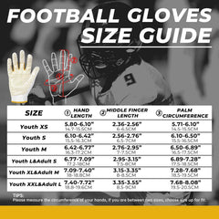 Silicone palm Anti-slip Youth Rugby / Football Gloves