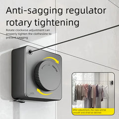 Anti-sagging regulator with text explaining its function on a white background