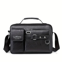 Men's business single-shoulder bag, suitable for business trips. Multiple pockets and a crossbody stra