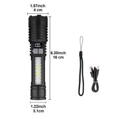 99000000LM 1500W Ultra Powerful Flashlights Rechargeable LED Tactical Torch Super Bright Lamp Outdoor Adventure Fishing Camping