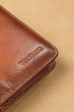 Manbang Men's Wallets RFID Leather Trifold Wallets For Men with ID Window and Credit Card Holder high quality