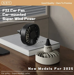 USB Car Vent Clip Fan with 3 Speeds and Color-Changing Lights