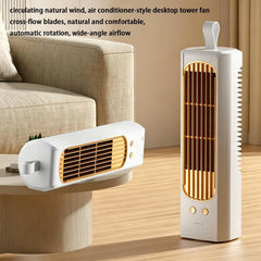 Oscillating Tower Fan USB Rechargeable Cooling Portable Standing Fan Tower for Home Living Room Kitchen Office Dorm Indoor Floor
