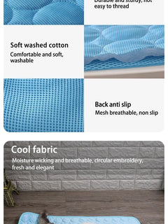 Pet Cooling Mat for Cats & Dogs – Ice Silk Summer Pad