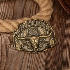 One TEXAS Colored Oil-Dripping Bull Head Buckle, A Unique and