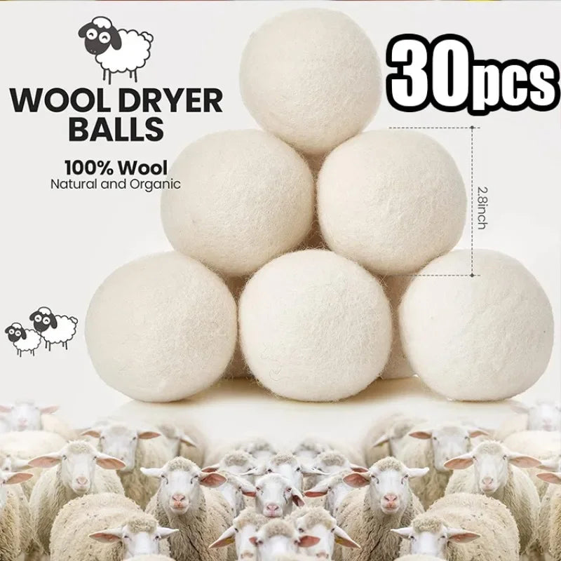 Wool Dryer Balls — Reusable Natural Fabric Softener (Multi pack options)