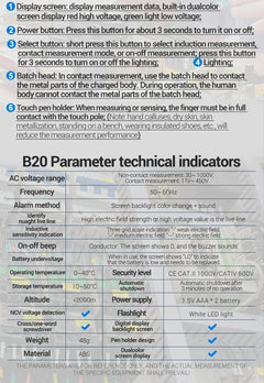 Dual-use Screwdriver Voltage Tester Pen ANENG B20 Double Head Insulated Slotted Cross Pen Screw Driver Repair Meter Hand Tools