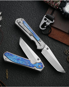 High Quality M390 Steel Folding Pocket Knife, Men's EDC Pocket Knife, Titanium, Outdoor Hiking Hunting, Camping Knife