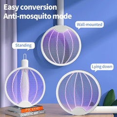 Foldable Electric Mosquito Killer Swatter USB Rechargeable Electric