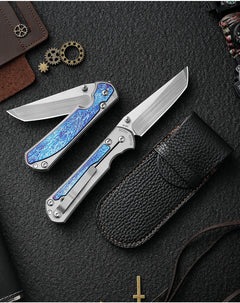 High Quality M390 Steel Folding Pocket Knife, Men's EDC Pocket Knife, Titanium, Outdoor Hiking Hunting, Camping Knife