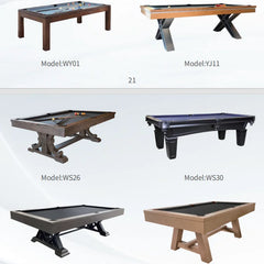 Oak Slate Pool Table with Dining Conversion