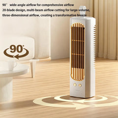 Oscillating Tower Fan USB Rechargeable Cooling Portable Standing Fan Tower for Home Living Room Kitchen Office Dorm Indoor Floor