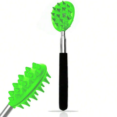 Extendable Cactus Back Scratcher with 1/4-inch & 1/2-inch Spikes, Retractable One-Hand Itch Stick for Men & Women, Durable PVC
