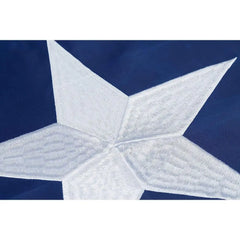 5x8 ft Heavy Duty 210D Nylon Outdoor Flag with Embroidered Star, Sewn Stripes, Canvas Color, Brass Grommets, 4-Stitch Hem