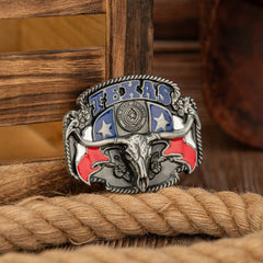 One TEXAS Colored Oil-Dripping Bull Head Buckle, A Unique and