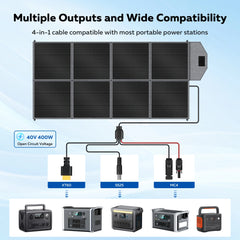 CTOLITY AP2000 2400W 1600W 500W Portable Mobile Power Station Solar Generator Lifepo4 Battery 400W Portable Foldable Solar Panel