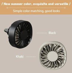 USB Car Vent Clip Fan with 3 Speeds and Color-Changing Lights