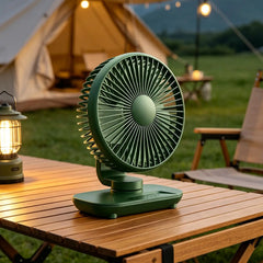 Oscillating Table Fan 2000mAh Cordless Rechargeable 5 Speed Small Oscillating Desk Fan for Home Bedroom Living Room Kitchen