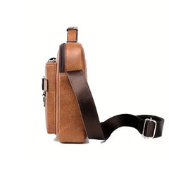 Men's business single-shoulder bag, suitable for business trips. Multiple pockets and a crossbody stra