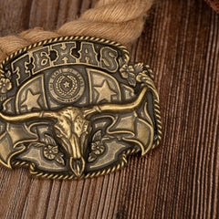 One TEXAS Colored Oil-Dripping Bull Head Buckle, A Unique and
