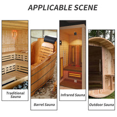 Various types of saunas including traditional, barrel, infrared, and outdoor saunas.