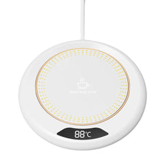 White electronic device with digital display on a white background