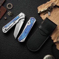 High Quality M390 Steel Folding Pocket Knife, Men's EDC Pocket Knife, Titanium, Outdoor Hiking Hunting, Camping Knife