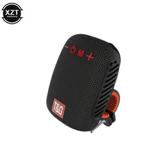 A black T&G portable Bluetooth speaker with red accents, including red control symbols and a red T&G logo badge, shown on a plain white background with an XZT Performance watermark in the top-left corner.