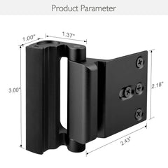 Door Reinforcement Lock – Aluminum Alloy, Anti-Theft, Childproof, 3-Inch Stop
