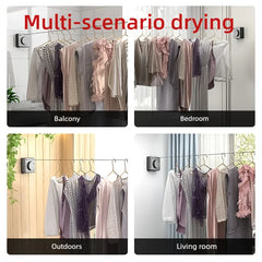 Retractable Clothesline Indoor & Outdoor | No-Drill or Drill Mount, 1–9M, Compact Hidden Storage