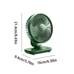 Oscillating Table Fan 2000mAh Cordless Rechargeable 5 Speed Small Oscillating Desk Fan for Home Bedroom Living Room Kitchen
