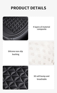 SEAMETAL 3D Car Seat Cushion Breathable Seat Cover Convex Design Heat Dissipation Seat Protector Anti Scratch Non-Slip Chair Mat