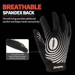 Silicone palm Anti-slip Youth Rugby / Football Gloves