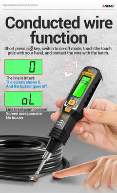 Dual-use Screwdriver Voltage Tester Pen ANENG B20 Double Head Insulated Slotted Cross Pen Screw Driver Repair Meter Hand Tools