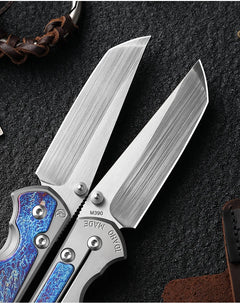 High Quality M390 Steel Folding Pocket Knife, Men's EDC Pocket Knife, Titanium, Outdoor Hiking Hunting, Camping Knife