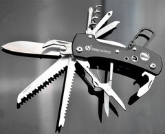 11-in-1 Stainless Steel Folding Multitool — Compact EDC for Field & Outdoor Use