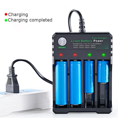 18650 Battery Charger | 1, 2 & 4 Slot | Compatible with 18650, 14500, 16340 & More