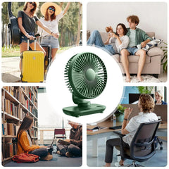 Oscillating Table Fan 2000mAh Cordless Rechargeable 5 Speed Small Oscillating Desk Fan for Home Bedroom Living Room Kitchen