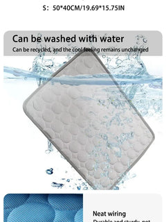 Pet Cooling Mat for Cats & Dogs – Ice Silk Summer Pad