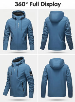 Men's Lightweight Waterproof Windproof Hooded Jacket