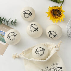 Wool Dryer Balls — Natural Fabric Softener, 6-Pack
